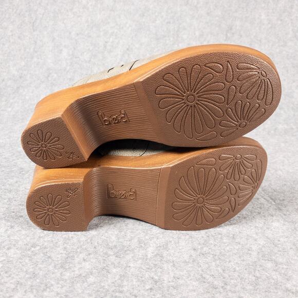 NWOB BOC Jinny Clogs Gray Block Heels Slip-On Y2K Cottagecore Boho Women's Sz 6M - Picture 6 of 13